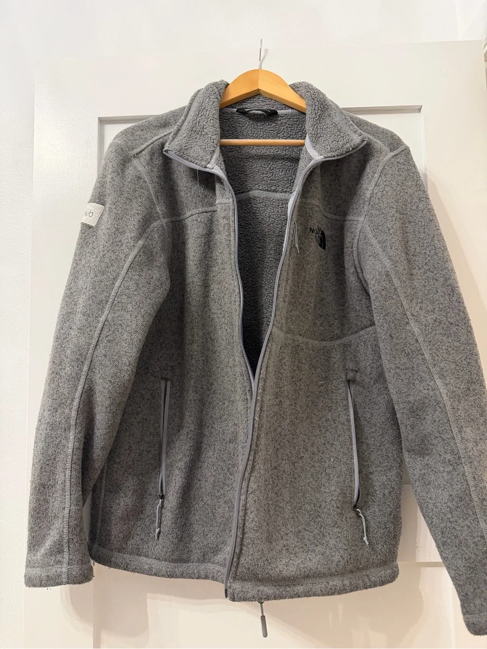The North Face Men's Grey Full-Zip Fleece Jacket